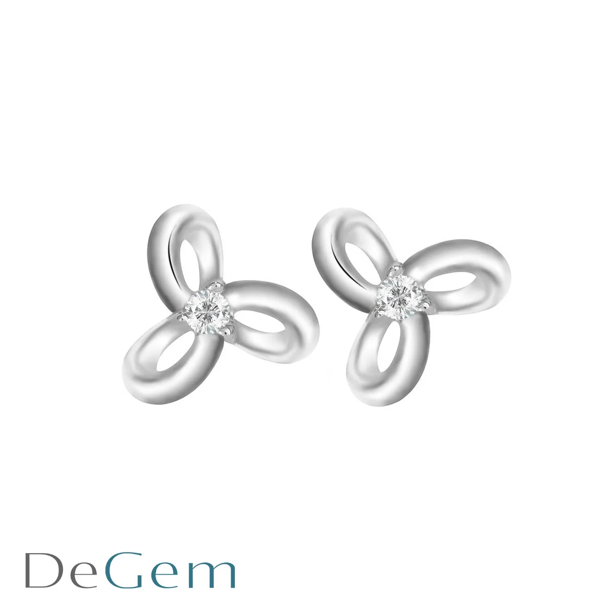 DEGEM SOLELUNA ASTRA TRIO COSMIC LOOP DIAMOND EARRINGS